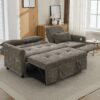 2 In 1 Sofa 3 Seater With Sofa Bed And Reversible Recliner - Dark Gray - Image 11