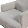 Alice - Upholstered Arm Chair With Pecan Legs And Antique Brass Nailheads - Beige - Image 7