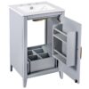 Modern 20.3" Bathroom Vanity With Sink And Functional Storage - Gray - Image 17