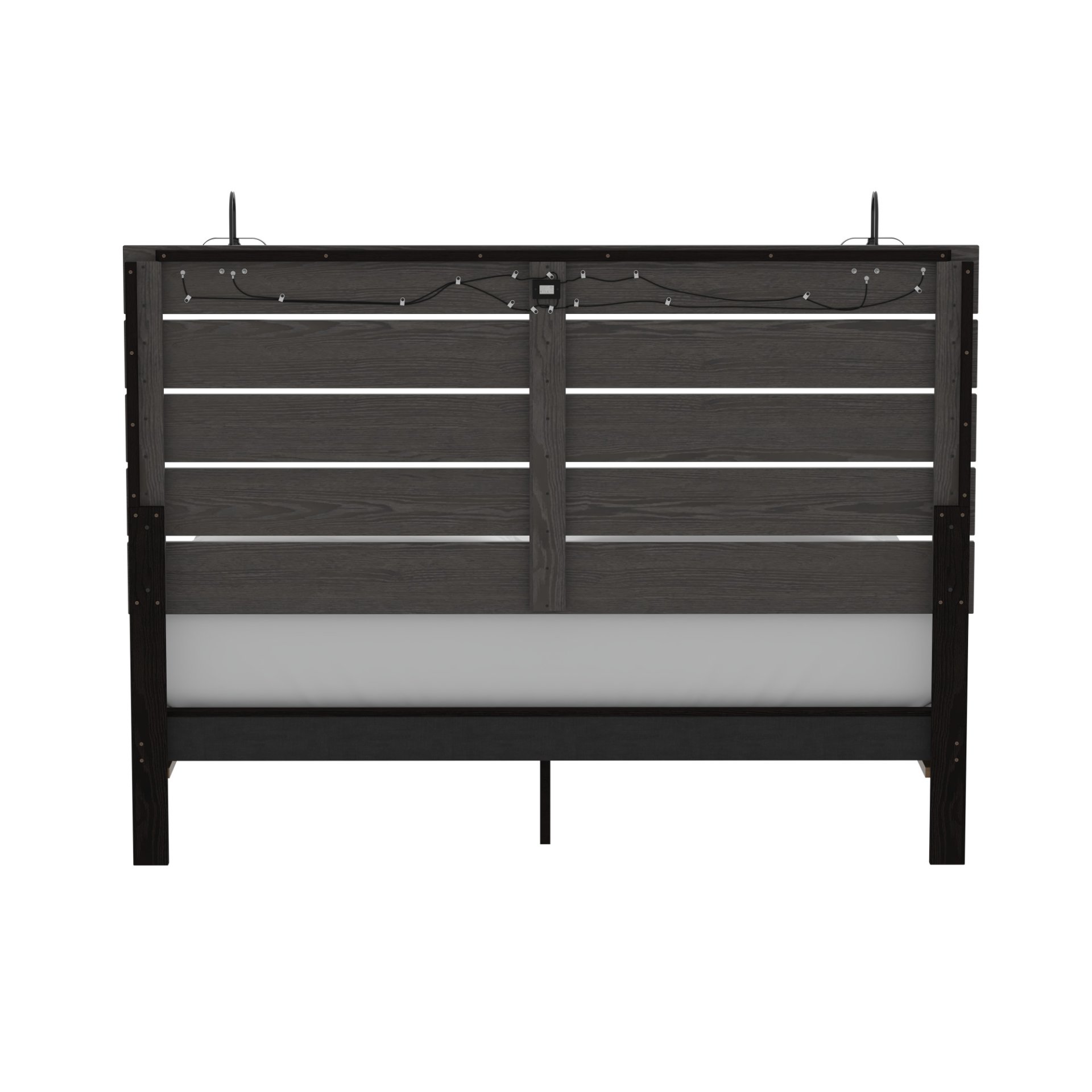 Junipe - Queen Bed With Lights - Brown - Image 5