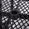 Square Outdoor Steel Picnic Table, With Umbrella Pole - Black - Image 3