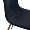 Luxury Simple Chair (Set of 4) Linen Cotton High Resilience Dining Chair With Metal Color Leg - Black / Walnut - Image 14