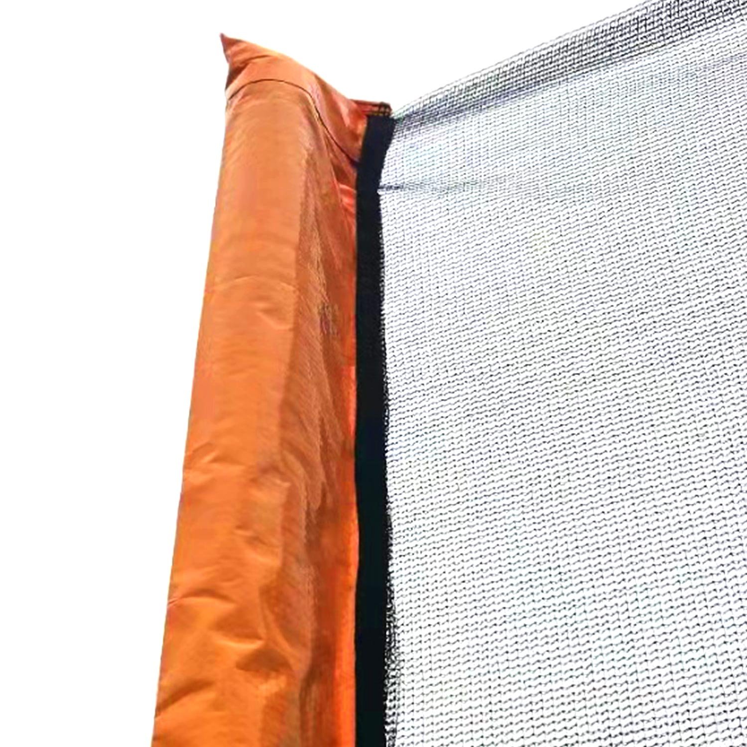 14Ft Powder Coated Advanced Trampoline With Basketball Hoop Inflator And Ladder (Outer Safety Enclosure) - Orange - Image 10