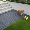 Interlocking Deck Tiles, 44 Pack Patio Deck Tiles, XSquare Waterproof Outdoor All Weather Use, Patio Decking Tiles For Poolside Balcony Backyard - Dark Gray - Image 5
