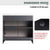Contemporary Freestanding Bathroom Vanity With White Resin Sink & Soft Close Cabinet Doors - Khaki - Image 4