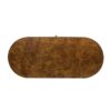 Jesse - Single Drawer Oval Computer Desk - Dark Brown Burl - Image 5