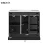 36" Bathroom Vanity With Sink, Soft Close Doors, Adjustable Shelf & 3 Drawers - Black - Image 11