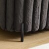 Charcoal Faux Fur Flip Top Storage Bench With Metal Legs, Wide Bed End Stool Foot Rest - Charcoal - Image 6