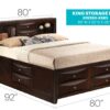 Marilla - King Storage Bed - Cappuccino - Image 2