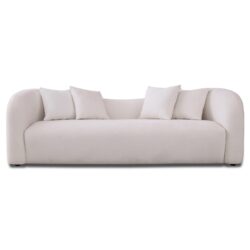 Mason - Mid-Century Modern Luxury Tight Back Curvy Couch - White