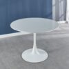 Tulip Table Mid-Century Dining Table For 4-6 People With Round MDF Table Top, Pedestal Dining Table, End Table Leisure Coffee Table - White - Image 7