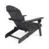 Zenithia - Outdoor Foldable Adirondack Chair With 2 Cup Holders - Dark Gray - Image 6