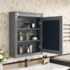 Wall Mounted Bathroom Storage Cabinet With Mirror, Medicine Cabinet With Height Adjustable Shelf, Over The Toilet Space Saver Cabinet - Gray - Image 20
