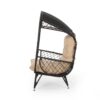 Doris - Outdoor Wicker Standing Basket Chair With Cushion - Brown - Image 7