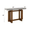 Keven - Faux Concrete Top Sofa Table - Walnut - Image 5