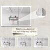 Bathroom Medicine Cabinet With Lights, LED Medicine Cabinet With Mirror, Double Door Lighted Medicine Cabinet & Defogger, Dimmer, Clock & Temp Display, 2 Outlets & USB Ports - Silver - Image 4