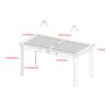 Contemporary Slat Top Acacia Wood Outdoor Dining Table - Dark Brown - Image 6