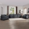 Luxurious And Sophisticated Sofa Set With Soft Cushions For Living Rooms And Home Theaters - Gray - Image 13