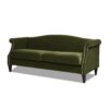 Elaine - Camel Back Small Space Sofa - Olive Green - Image 3