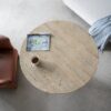 Round Dining Table With Pedestal Base - Cream - Image 8