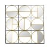 Eclectic Styling Metal Beaded Wall Mirror With Contemporary Design For Bedroom, Liveroom & Entryway - Golden Black - Image 2