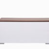 Luna - Coffee Table With Walnut Finish Lift Top, 2 Drawers, And 2 Shelves - White And Brown - Image 15