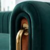 Contemporary Velvet Sofa Couch For Living Room - Green - Image 7