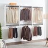 Devi - Wall Mounted Wood Closet System With Modular Versatility And Clean - White - Image 4