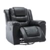 360° swivel And Rocking Home Theater Recliner Manual Recliner Chair With Wide Armrest For Living Room - Black - Image 11
