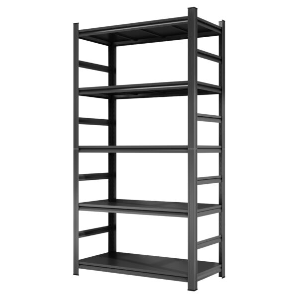 Heavy Duty Storage Rack, 5 Layer Adjustable Shelf, Suitable For Tool Rooms, Garages - Black