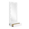 Elisa - Narrow Tall Mirror With Speaker And Drawer - White - Image 5