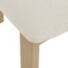 Mid Century 7 Piece Dining Set With Upholstered Armless Chairs & Wood Table - Beige / Natural - Image 18