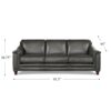 Belfast-Top Grain Leather Sofa Couch - Gun Ash - Image 7