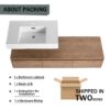 Modern Wall Mounted Bathroom Vanity With Resin Sink, Soft Close Drawer, Imitative - Imitative Oak - Image 5