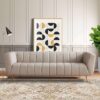 Lamattina - Genuine Italian Leather Channel Tufted Sofa - Beige / Light Gray - Image 2