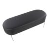 Chloe - Contemporary / Glam Bench - Chrome / Black - Image 6