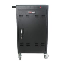 Mobile Charging Cart For Tablets Laptops 35 Device Capacity Matt Metal - Matt Black