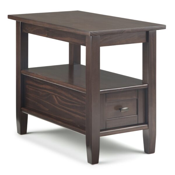 Warm Shaker - Narrow Side Table - Tobacco Brown