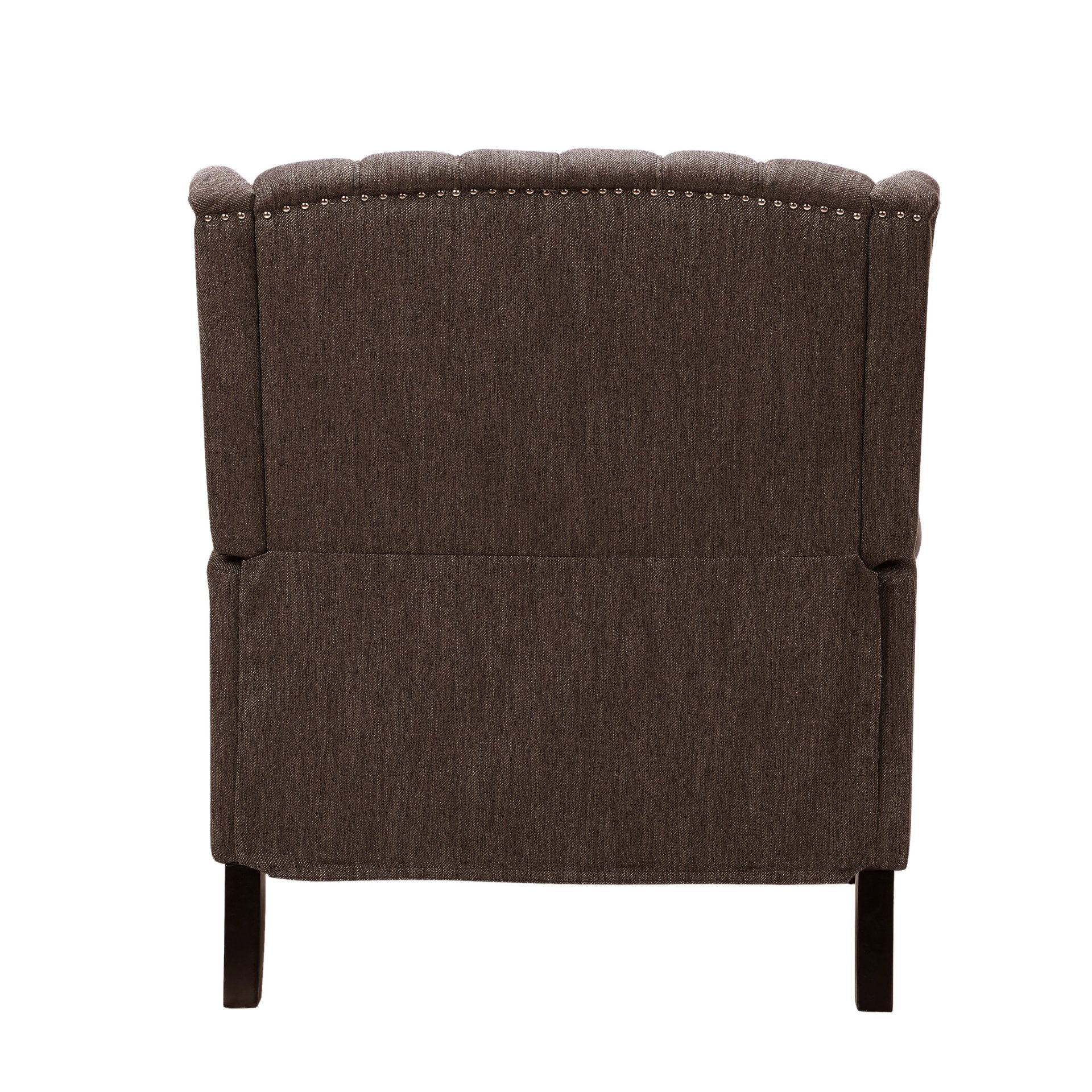 Dunham - Contemporary Fabric Tufted Oversized Pushback Recliner - Brown - Image 12