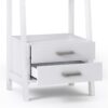 Sawhorse - Ladder Shelf With Storage - White - Image 4