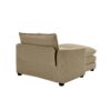 Stylish Corduroy Single Chair Deep Seat Sofa With Footstool And Pillow For Living Room And Bedroom - Tan - Image 9