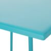 Outdoor Steel Side Table With X Shape Bottom Crossing Legs - Teal - Image 8