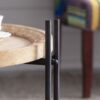 Farmhouse Round Wooden Round Coffee Table With Metal Legs - Black / Brown - Image 8