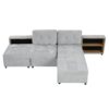 Versatile Sofa Bed Modular Sofa Free Combined Sofa With 2 Storage Racks - Gray - Image 12