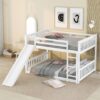 Full Over Full Bunk Bed With Slide And Ladder - White - Image 5