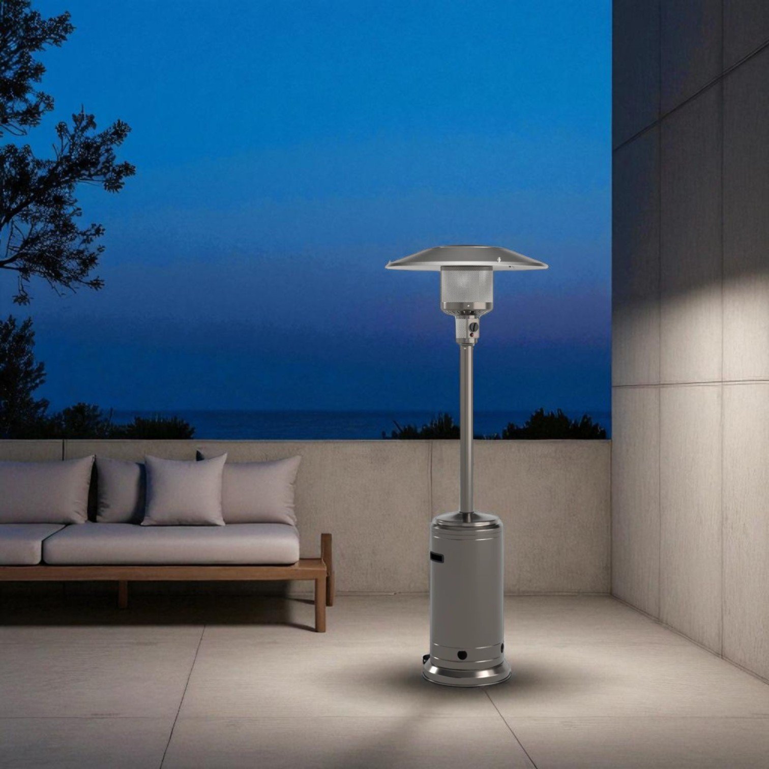 46000 Btu Propane Patio Heater - Steel Gray - Image 2