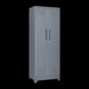 Metal Storage Cabinets, Cleaning Tool Cabinet With Locking Door, Tall Broom Tool Organizer And Storage, Large Storage Cabinet For Kitchen - Gray - Image 4