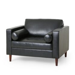 Sophisticated - Club Chair With Birch Wood Legs - Black