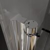 Semi-Frameless Pivot Shower Door In Chrome With Clear Glass - Chrome - Image 9