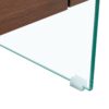 Modern 2 Tier Coffee Table With Drawer Clear Tempered Glass, Multifunctional Storage - Transparent / Wood - Image 13